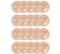 FRCOLOR Boutons Métalliques Décoratifs Lot de 20 en Alliage Or Motif Chouette Boutons de Remplacement Trous pour Vêtements pour Manteaux