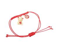 FRCOLOR Bracelet Amulette Tigre en Corde Rouge Ajustable Cordon Tressé Fait Main Protection Signe Astrologique Année du Tigre Présent Chance pour Étudiants et Couples