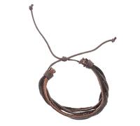 FRCOLOR Bracelet Cuir Tressé Multibrins Rétro Ajustable Bijoux Unisexes Faits Main Style Surfeur pour Homme et Femme Idée Originale