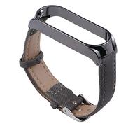 FRCOLOR bracelet de remplacement Regardez les sangles pour les hommes groupe Ajustable montre intelligente bande intelligente bande en forme Ceinture texturée denim Black