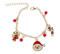 FRCOLOR Bracelet Élément De Noël Bracelets Empilables De Laisse Pour Ma Fille Bijoux De Bonhomme De Neige Bijoux De Noël Délicats Métal