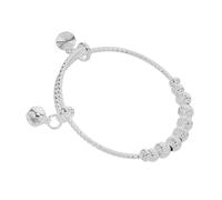 FRCOLOR Bracelet Garçon Fille Ajustable Argent avec Cloche et Cœur Accessoire Garçon Fille Unisexe Cadeau Naissance et Anniversaire Élégant et Confortable