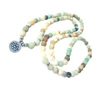 FRCOLOR Bracelet Perles Naturelles Pierres Lotus Élastique Unisexe pour Prière Yoga Accessoire Décoratif