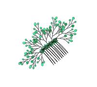 FRCOLOR Branches vertes et feuilles peigne à cheveux femmes bijoux hair charms hair toppers épingle à cheveux peigne de mariage accessoires de cheveux de mariée métal Green