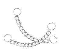 FRCOLOR Breloques Pour Chaînes De Chaussures Décoratives En Acrylique Argenté, 2 Pièces, Accessoires Diy Pour Sandales Percées, Pour Femmes, Style Élégant Et Léger, Chaîne Grands Anneaux Suspendus