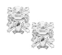 FRCOLOR Bridal Shoe Buckles Detachable Rhinestone Clips For High Heels Wedding Shoes Decoration With Alloy And Sparkling Charms Fit For Women And