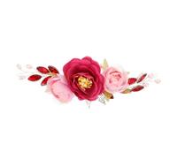 FRCOLOR Bride Hair Vine Bridal Headband Wreath With Simulated Peony Flowers Elegant Chinese Style Bridal Headdress For Traditional Wedding And Outdoor Parties