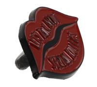 FRCOLOR Broche à Lèvres Rouge Métal Décorative Femme Épingle de Revers Élégante Accessoire Vêtement pour Soirée 4 Cm