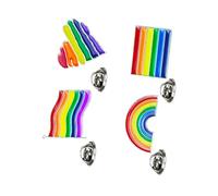 FRCOLOR Broche Arc-en-ciel en Alliage 8pcs Design Goutte D'huile, Épingles de Revers Décoratives Mode pour Accessoires Lgbt, Lesbiennes et Gays