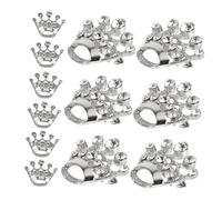 FRCOLOR Broche De Couronne En Alliage Et Cristaux 15 Pièces Ensemble Mini Broches Pour Diadème Accessoires Fête Et Mariage Taille Compacte
