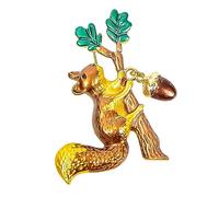 FRCOLOR Broche d'écureuil en alliage broche col écureuil broche badge en émail broches d'écureuil broche écureuil épingle à nourrice épingle d'écureuil épingles de broche mignonnes Doré