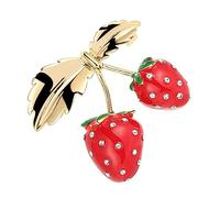 FRCOLOR Broche Épinglette Fraise Pour Femme Bijoux Épingle à Revers Pour Vêtements Chapeau Écharpe