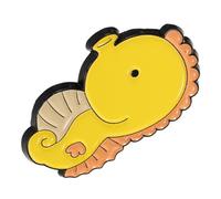 FRCOLOR Broche Hippocampe Badges Drôles Petit Broche Broche Épingle Émail Revers à Revers Dessin Animé Décorations Mignon Broche Animaux Coloré Yellow Alliage De Zinc