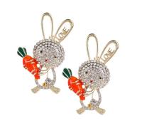 FRCOLOR Broche Lapin en Alliage 2 Pièces Épingle Anti-déplacement, Design Mignon et Portable, pour Thanksgiving et Présents pour Femmes et Filles Couleur Aléatoire