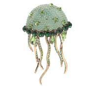 FRCOLOR Broche Méduse petit faux Broche Broche broches pour vêtements goupille de sécurité pour les vêtements épingles d'anniversaire pour femmes Alliage de zinc Green