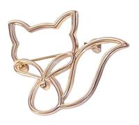 FRCOLOR Broche Renard Épingle de Costume Unique Délicate et Créative en Alliage Doré et Résistante pour Veste Femme Adaptée aux Paquet et Vestes