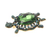 FRCOLOR Broche Tortue Femme Cartoon Alliage avec Cristaux Accessoire Raffiné et Léger pour Vêtements Sacs et Accessoires Quotidiens