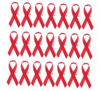 FRCOLOR Broches à Ruban Rouge De Sensibilisation 200 Pcs Épingles De Sensibilisation Cardiaque En Métal Broche Ruban Amour Pour Événements Caritatifs Féminins, Collecte De Fonds, Engagement Social