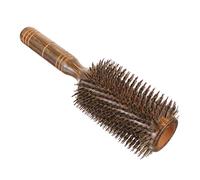 FRCOLOR Brosse à Cheveux Bou Ronde Grosse Taille Poils de Sanglier Naturelle pour Femmes Cheveux Bouclés Coiffage Brushing Maison Salon