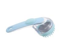 FRCOLOR Brosse à Cheveux Distributeur de Shampoing Liquide avec Manche Allongé, Brosse Masseur Antipelliculaire Bleue à Poils Durs, Outil de Bain Multifonction pour Massage et Exfoliation
