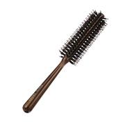 FRCOLOR Brosse à Cheveux Ronde Poils de Sanglier Peigne de Coiffeur Démêlante Manche Bois Outil de Coiffage