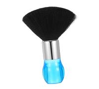FRCOLOR Brosse Coiffeur Douce pour Cou Balayette Professionnelle pour Épousseter Cheveux Cassés Outil Pratique de Nettoyage pour Salon et Usage Domestique Bleu Transparent