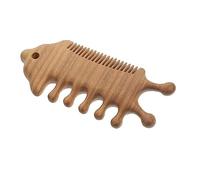 FRCOLOR Brosse de Massage Du Cuir Chevelu Peigne de Massage de La Peau à Double Usage en Bois de Santal pour Le Cuir Chevelu