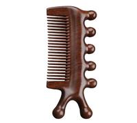 FRCOLOR Brosse De Massage Multifonction Gua Sha En Bois De Santal Pour Le Cuir Chevelu Peigne En Bois Pour La Thérapie Du Visage Et Des Cheveux