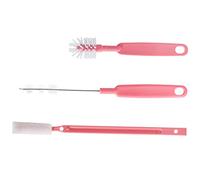 FRCOLOR Brosse De Nettoyage Multipo Ses Pour Bouteilles Et Pailles Brosse Petite Et Flexible Nylon Avec Crochet De Suspension Pour Verres Gourdes Et Biberons