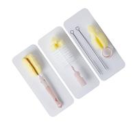 FRCOLOR Brosse De Nettoyage Pour Biberon Et Goupillon Pour Paille Kit De Nettoyage Silicone Pour Biberons Et Tétines