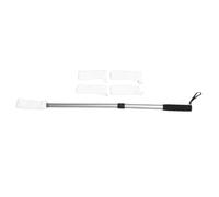 FRCOLOR Brosse de Nettoyage pour Orteils avec Manche Long Extensible en Silicone Noir, sans Pliage, pour Salles de Bain, Adaptée aux Femmes Handicapées et Seniors