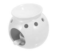 FRCOLOR Brûleur Huiles Essentielles Céramique Avec Support Pour Bougie -plat Diffuseur Et Décoration De Bureau Élégant Design Fissuré