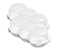 FRCOLOR Cache-boutons pour Cuisinière à Gaz 6 Pièces en PC Résistant la Chaleur, Protège-boutons de Sécurité pour Garçon et Filles, Cuisine et Prévention des Incendies
