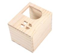 FRCOLOR Cachette en Bois pour Hamster Et Cobaye, Maison en Bois Naturel, Petite Cachette Sécurisée, Habitat pour Cage, Accessoires pour Petits Animaux De Compagnie