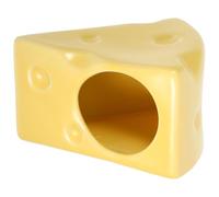 FRCOLOR Cachette pour Hamster en Céramique Refroidissante, Nid Rafraîchissant de Fromage, Lit pour Hamster Décoratif et Fonctionnel, Habitat Frais pour Petits Animaux de Compagnie