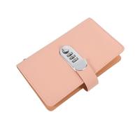 FRCOLOR Cahier de Finance Personnel avec Serrure à Code Carnet Épargne Sécurisé Grand Capacité pour Reçus et Cartes Design Élégant Rose