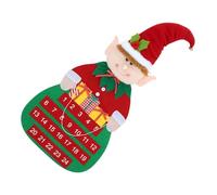 FRCOLOR Calendrier Mural de L'avent en Feutre Rouge Compte de Noël, Décoration Polyvalente pour Porte et Fête Pendant des Fêtes