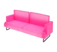 FRCOLOR Canapé Miniature Poupée Princesse Rose Chaise Plastique Décorative Légère pour Maison Poupée Mobilier Salon Garçon Fille Portable et Détaillé