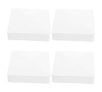 FRCOLOR Capuchons de Poteaux de Clôture Design Simple Chapeau Plat Étanches et Résistants aux Intempéries Lot de 4 en Abs Blanc pour Poteaux Carrés en Extérieur