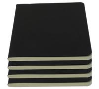 FRCOLOR Carnet de Croquis Portable 4pcs en Papier Noir A6 pour Dessin et Aquarelle, Expérience Confortable, pour Bureau et Maison