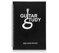 FRCOLOR Carnet de Tablature Guitare Format Compact, Cahier de Partitions Noir à Pages Détachables, Résistant à l’Usure et Imperméable, à Glisser dans un Sac de Guitare