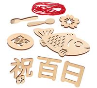 FRCOLOR Cartes Photo En Bois Commémoratives Bébé Accessoire Photo 100 Jours -né Panneau Bois Compact Présent Naissance Personnalisé Ensemble