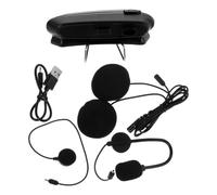 FRCOLOR Casque de Moto avec Écouteurs Abs Noirs, Microphone Antibruit pour Communication Claire Lors de Longs en Moto