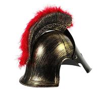 FRCOLOR Casque de Romain avec Crête Rouge Casque Corinthien pour Costume Médiéval Homme Accessoire Cosplay Antique pour Fête à Thème