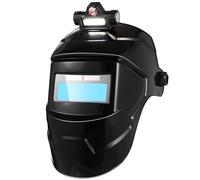 FRCOLOR Casque de Soudage à Énergie Solaire Lampe Frontale, Visière Allongée 116 et 10 Protections de Rechange, Masque de Soudeur Portable à Couleurs Réelles pour Travail Industriel