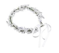 FRCOLOR casque floral panier de demoiselle d'honneur bandeau de filles de fleurs casque de fleur de guirlande fascinateurs hair charms marivaux Couronne de fleurs bandeau à fleurs blanche
