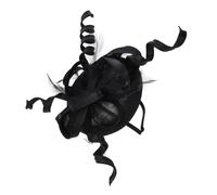 FRCOLOR casquette de course femmes coiffe de voile de maille couvre-chef de thé hair charms chapeaux femme chapeau de fascinateur de fête casque fascinateur de fête Imitation Black