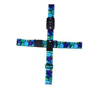 FRCOLOR Ceinture à Bagages Réglable avec Serrure à Combinaison TSA Sangle De Bagage Croisée en Polyester Résistant Couleur Profond Bleu Corail Taille Ajustable