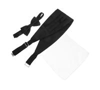 FRCOLOR Ceinture Cummerbund Noeud et Pochette Coordonnée pour Costume de Mariage et Réceptions Élégantes Ajustable et Confortable Polyester