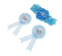 FRCOLOR Ceinture de Maternité Fleurie avec Badges Corsage Mommy Daddy Accessoires Décoratifs pour Grossesse Photo Shower et Souvenir Naissance